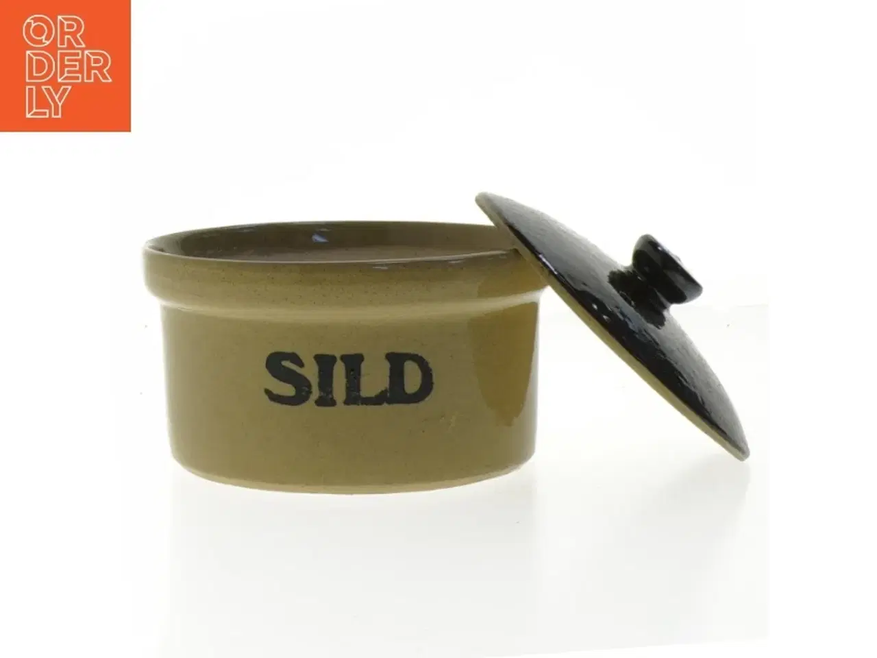 Billede 2 - Keramik sildeskål med låg (str. Ø 14,5 cm)