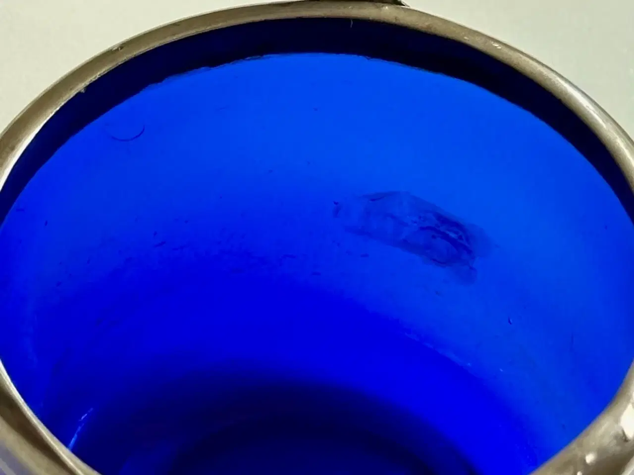 Billede 5 - Antik kandisskål, koboltblå