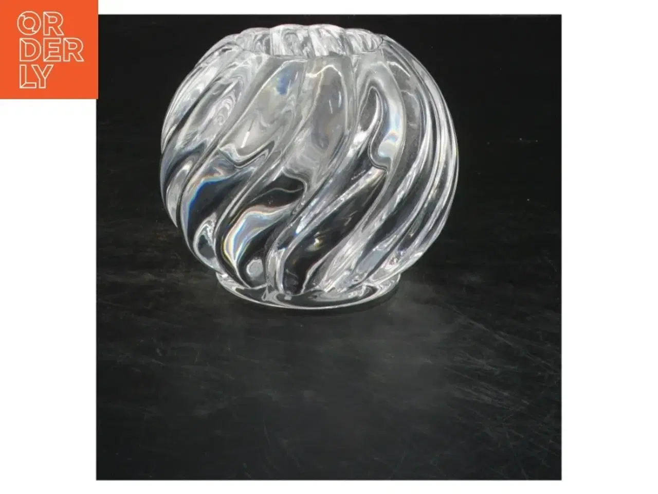 Billede 1 - Rund glaslysestage (str. 8x9 cm)