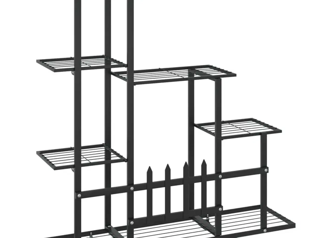 Billede 5 - Blomsterstativ med hjul 94,5x25x92,5 cm metal sort