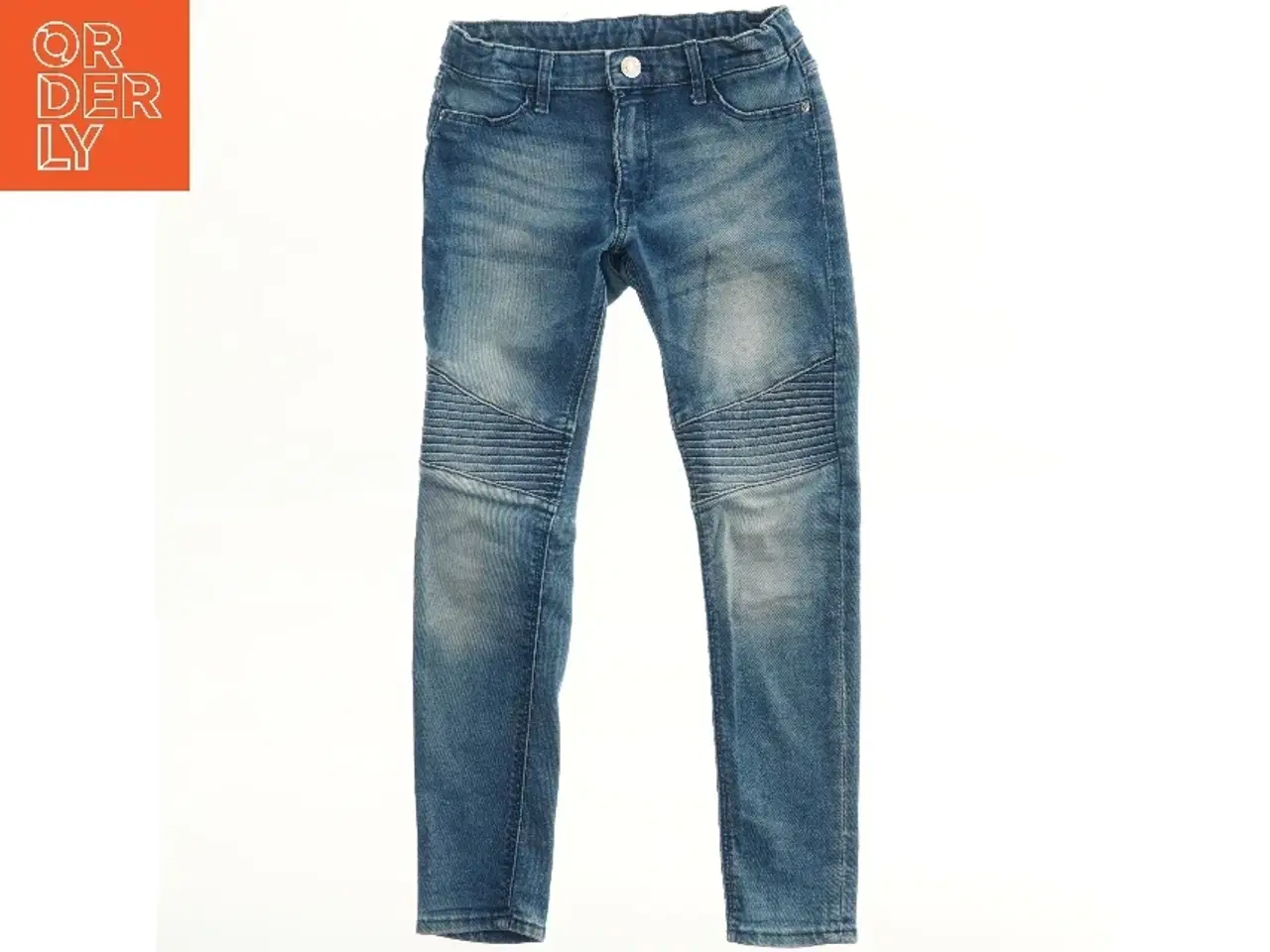 Billede 1 - Jeans med biker-detaljer fra H&M (str. 128)