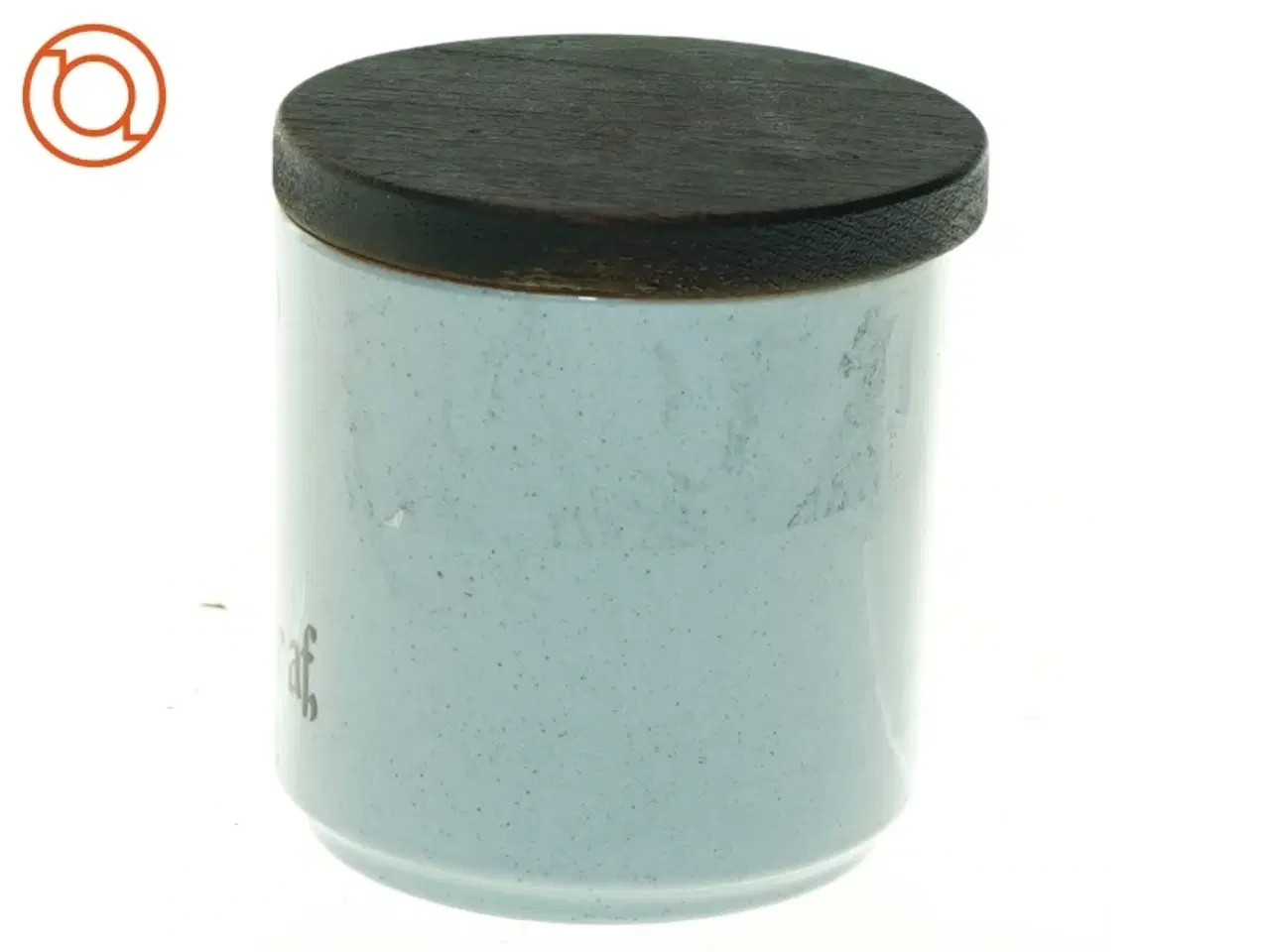 Billede 6 - sennepskrukke med trælåg (str. 7 x 8 cm)