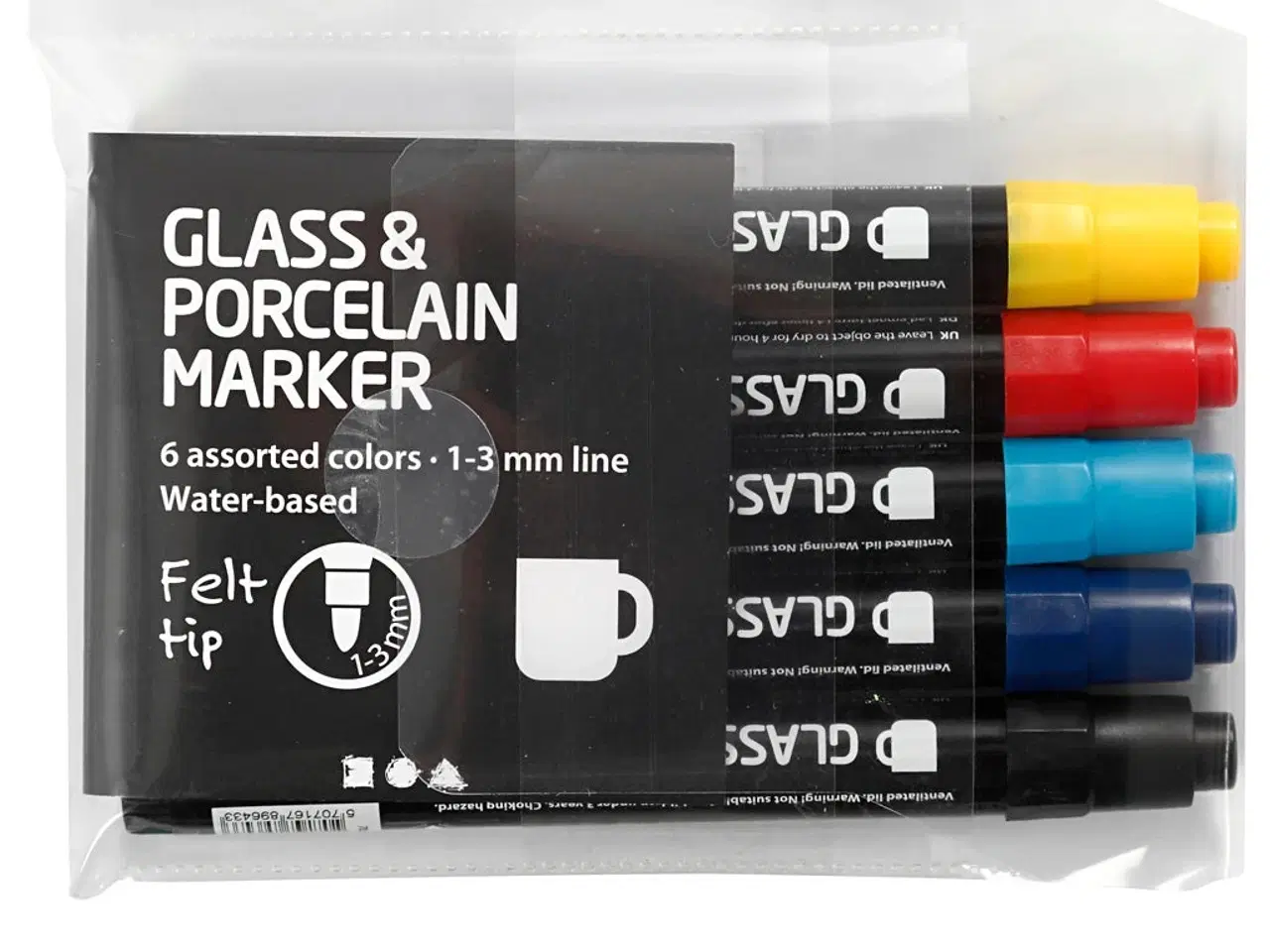 Billede 1 - Halvdækkende Glas- og Porcelænstusch 6 stk.