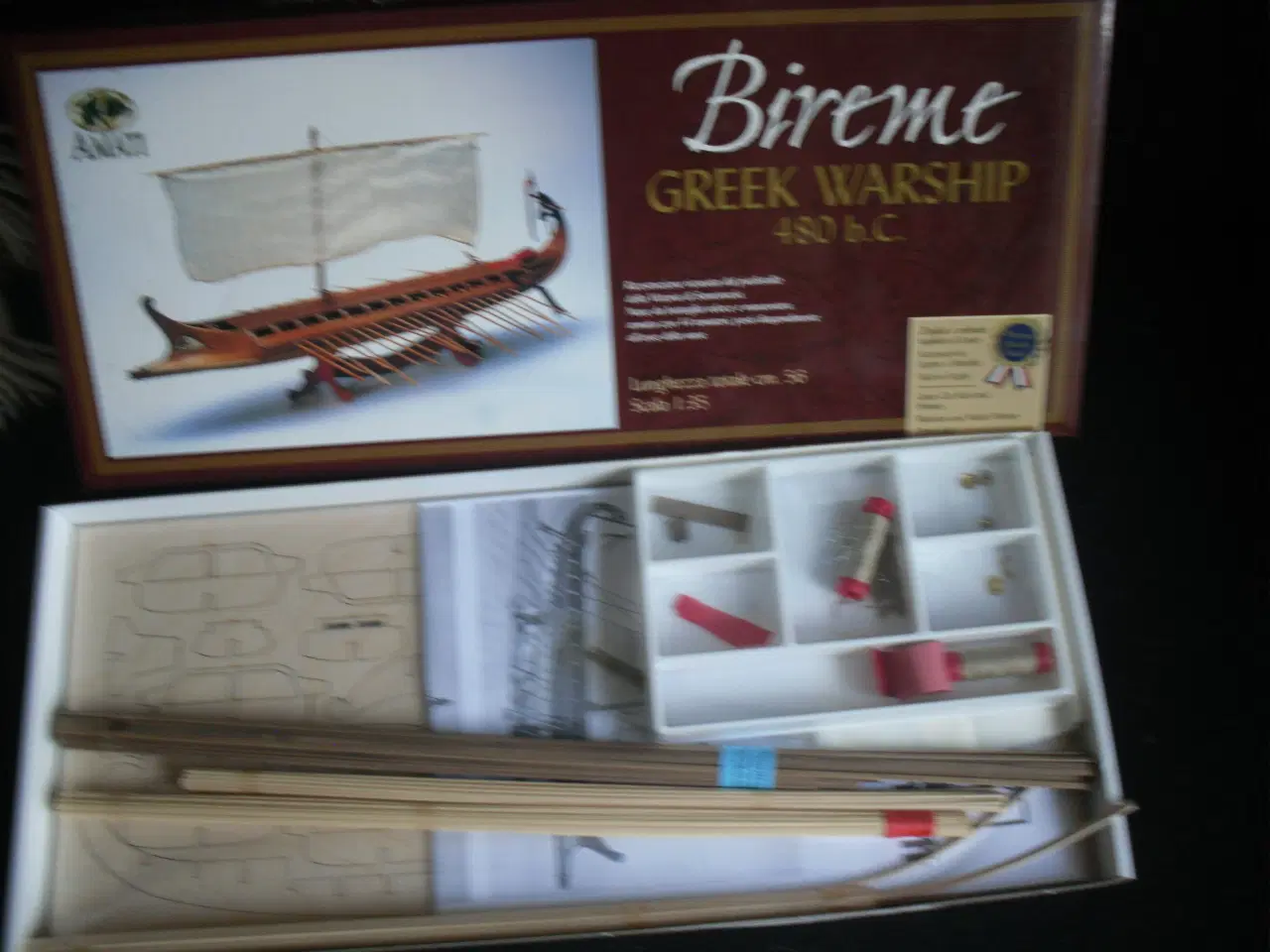 Billede 2 - Græsk Bireme. Model i træ: 1:35