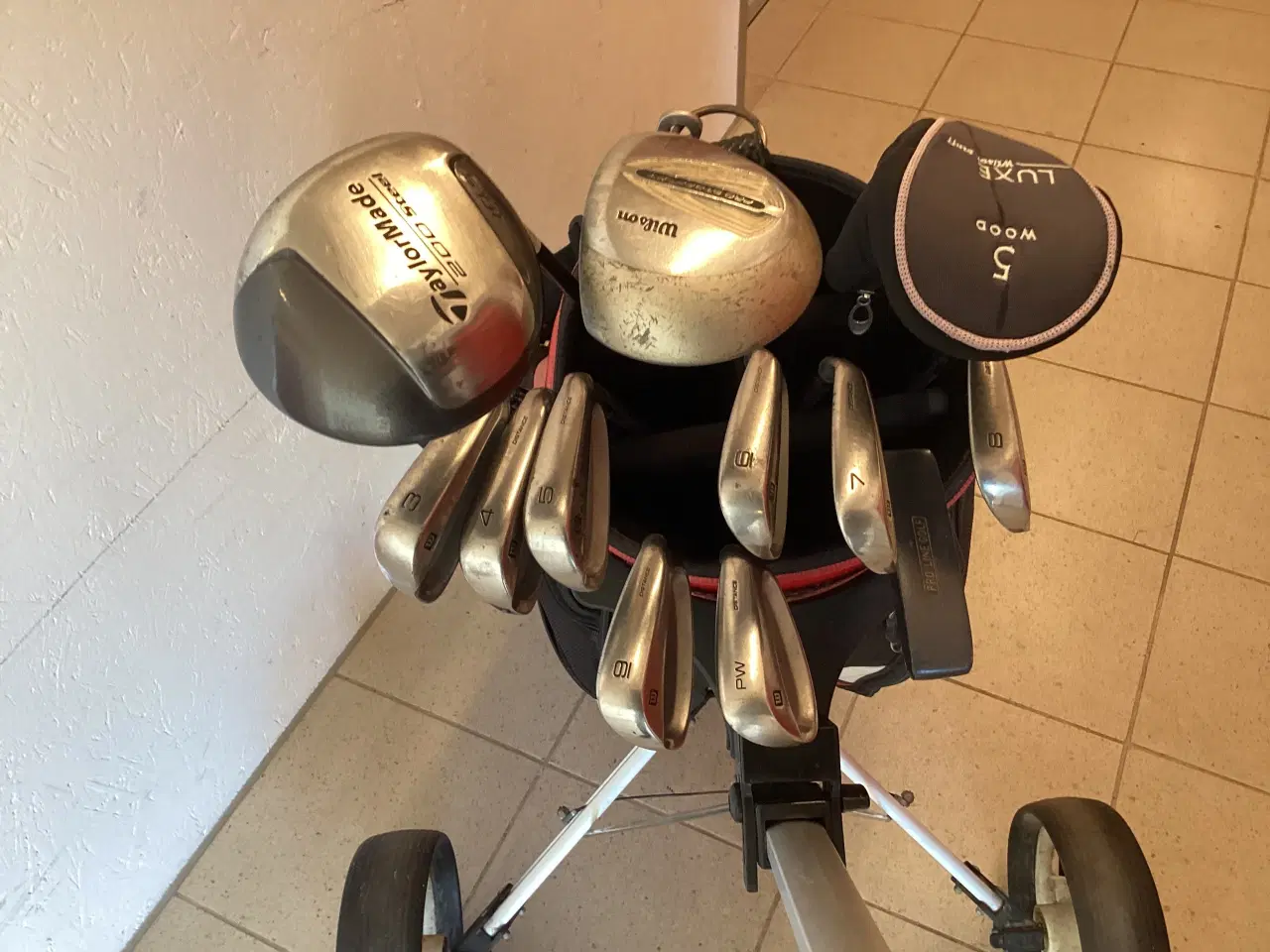 Billede 2 - GOLFSÆT . VOGN, BAG, KØLLER/JERN