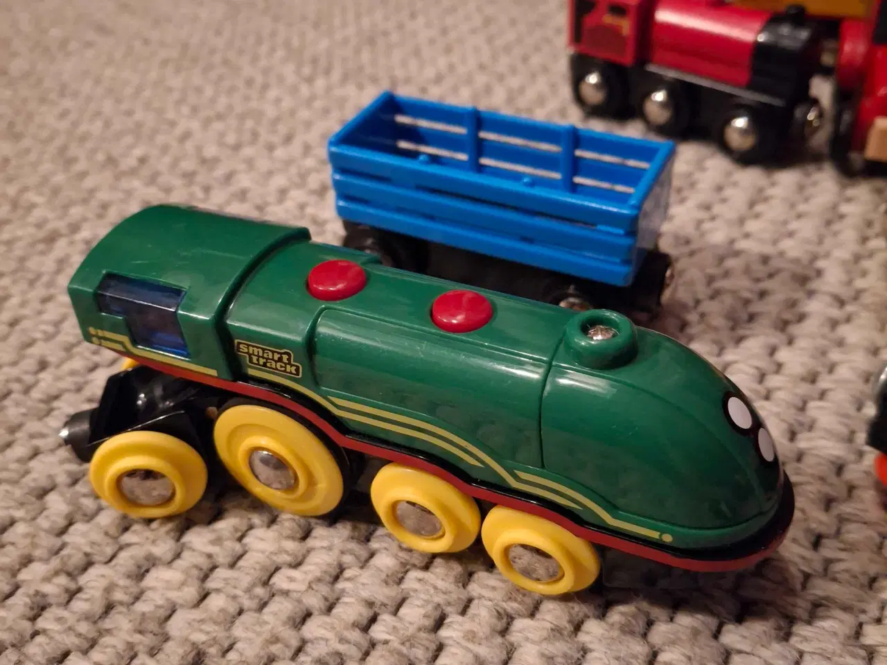 Billede 2 - Brio togbane stor Ikea taske med balndet.