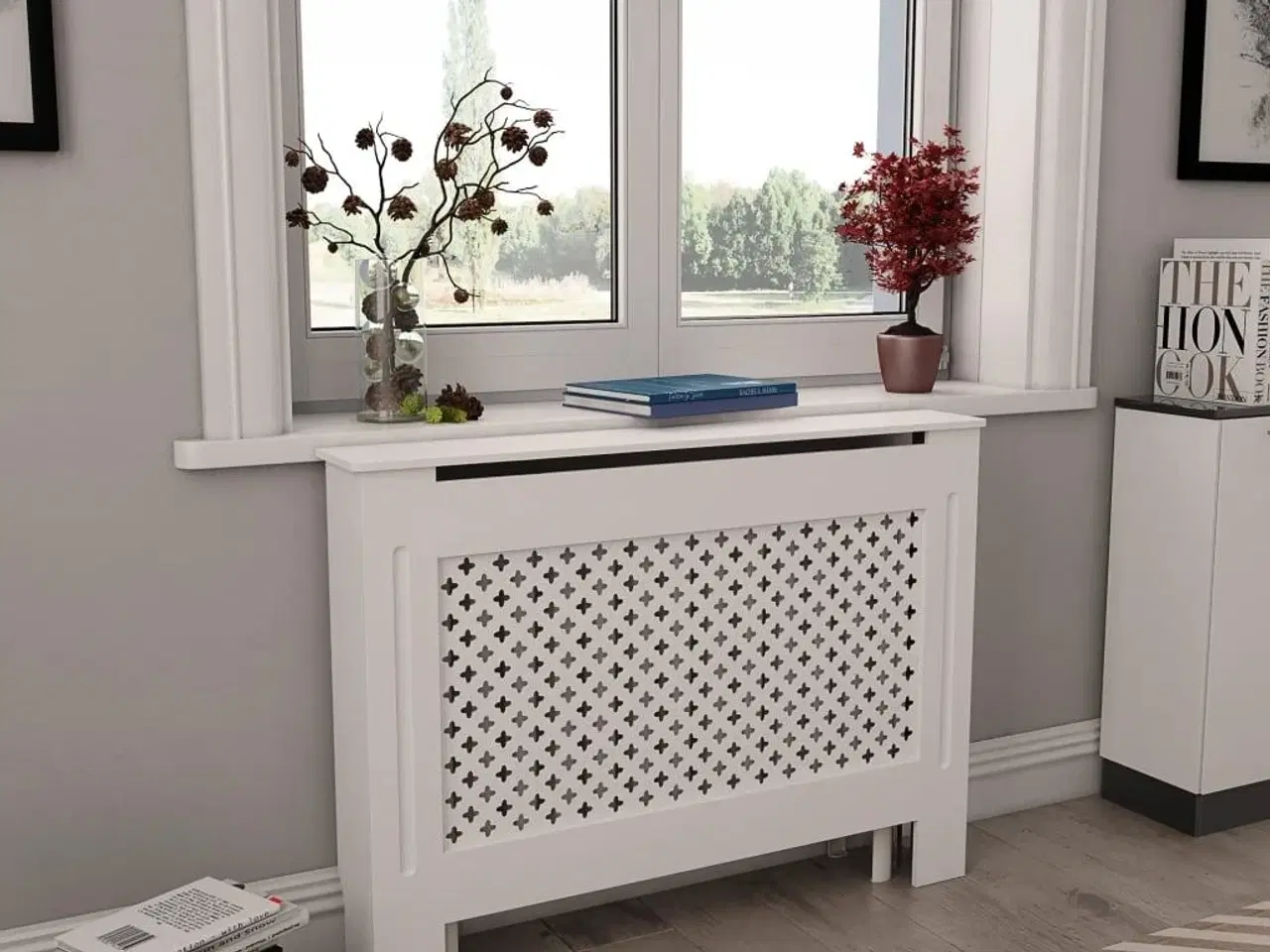 Billede 1 - Radiatorskjuler MDF 112 x 19 x 81,5 cm hvid