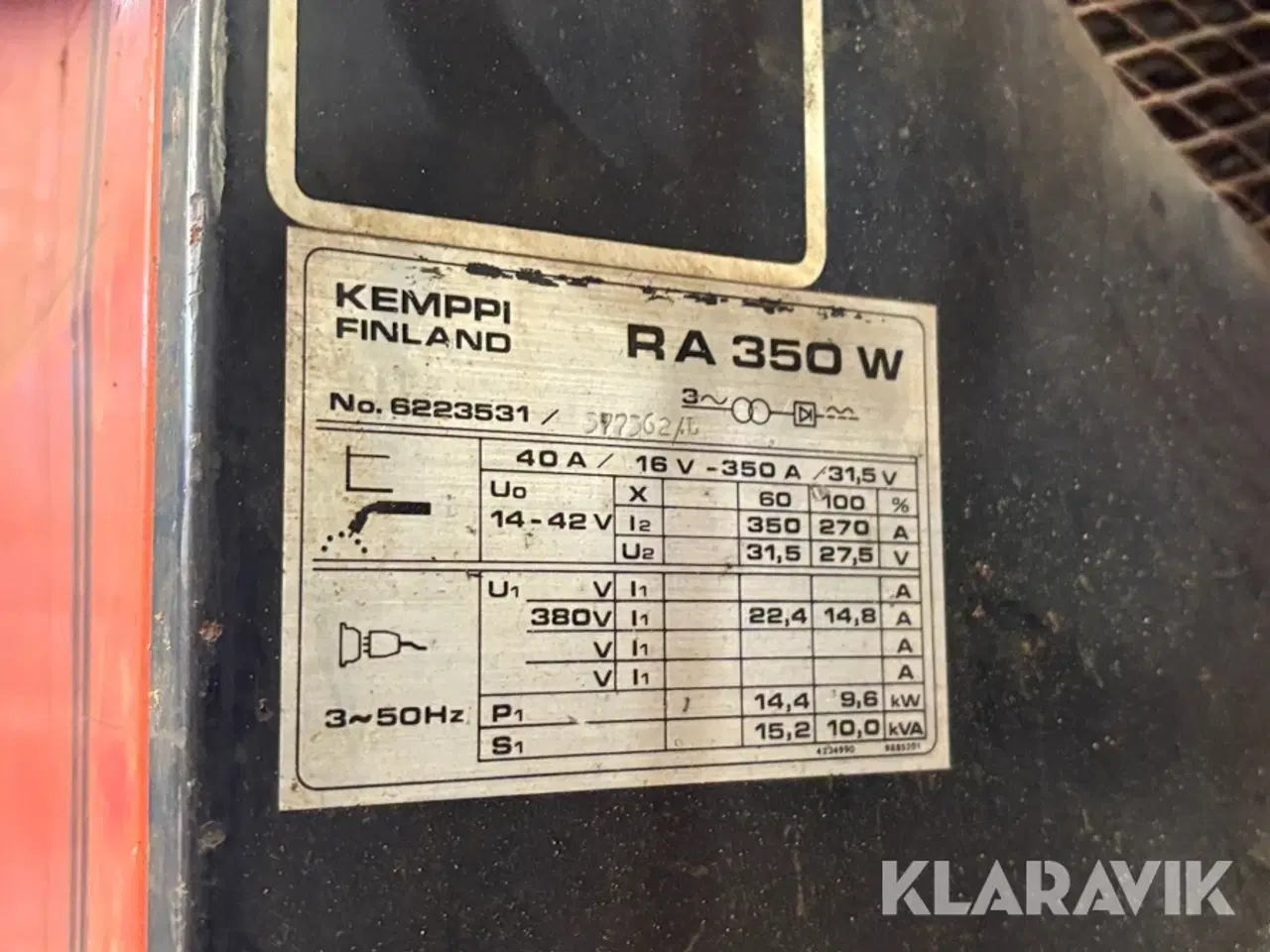 Billede 5 - Svejsemaskine Kemppi RA 350 W