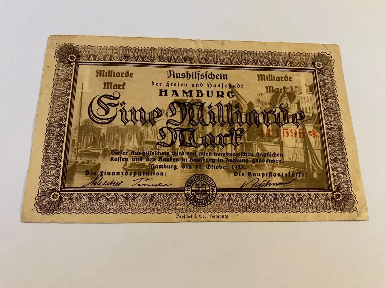 Billede 1 - Eine Milliarde Mark 1923 Germany
