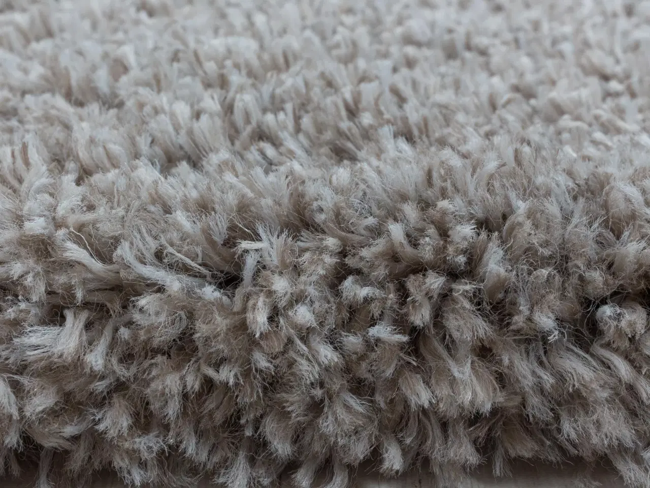 Billede 7 - Fluffy Shaggy tæppe Ensfarvet - Beige - 240x340