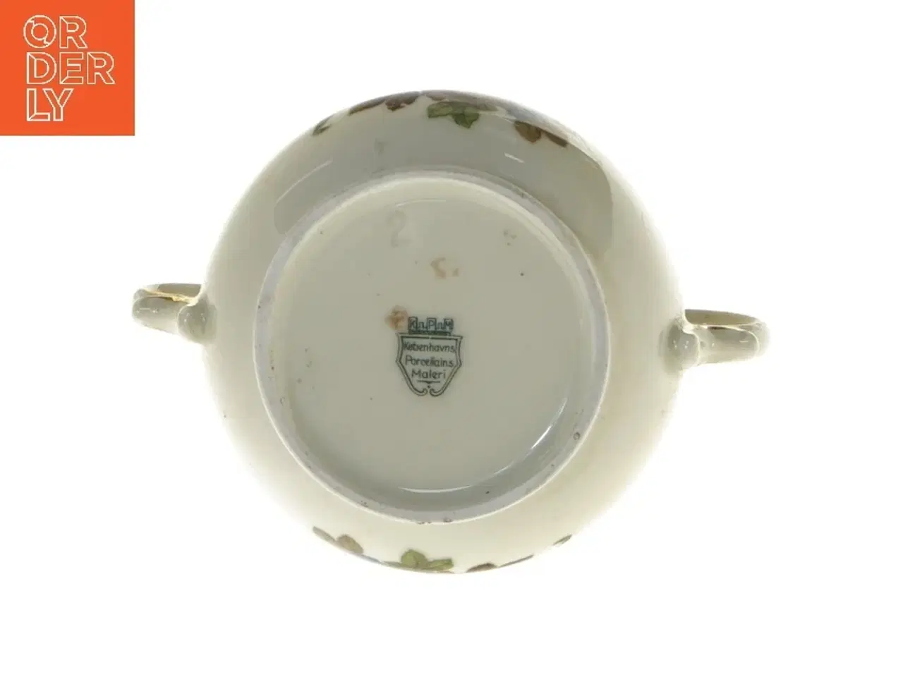Billede 3 - Porcelæn sukkerskål med blomsterdesign Rosenborg ogfra Københavns Porcelains Maleri (str. Ø 12 cm)