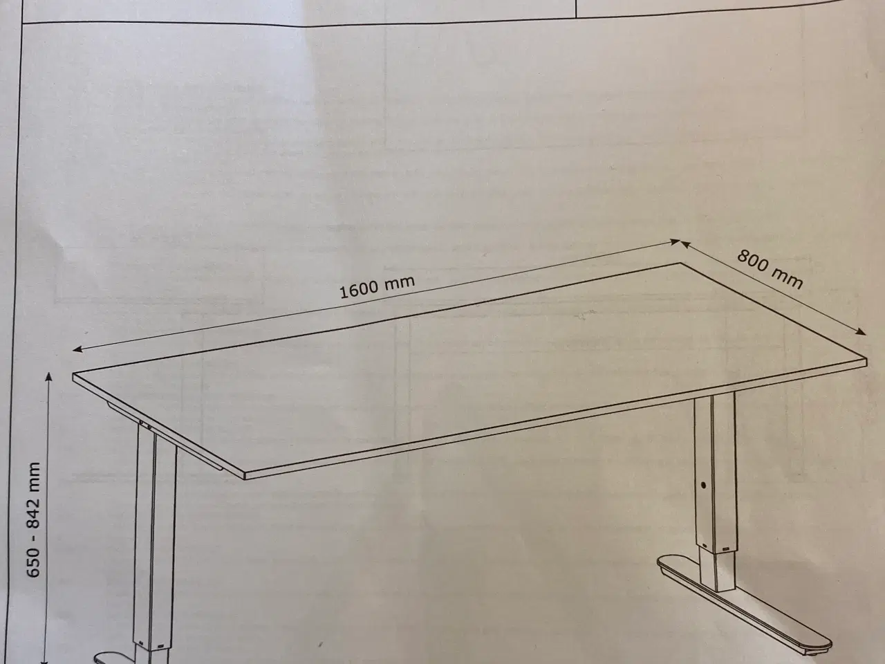 Billede 4 - Stavanger skrivebord fra Jysk 160 x 80 cm