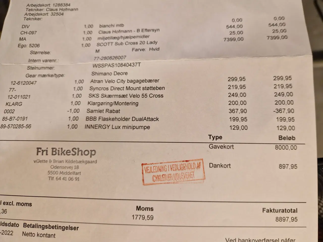 Billede 1 - Damecykel. Scott Sub Cross 20.