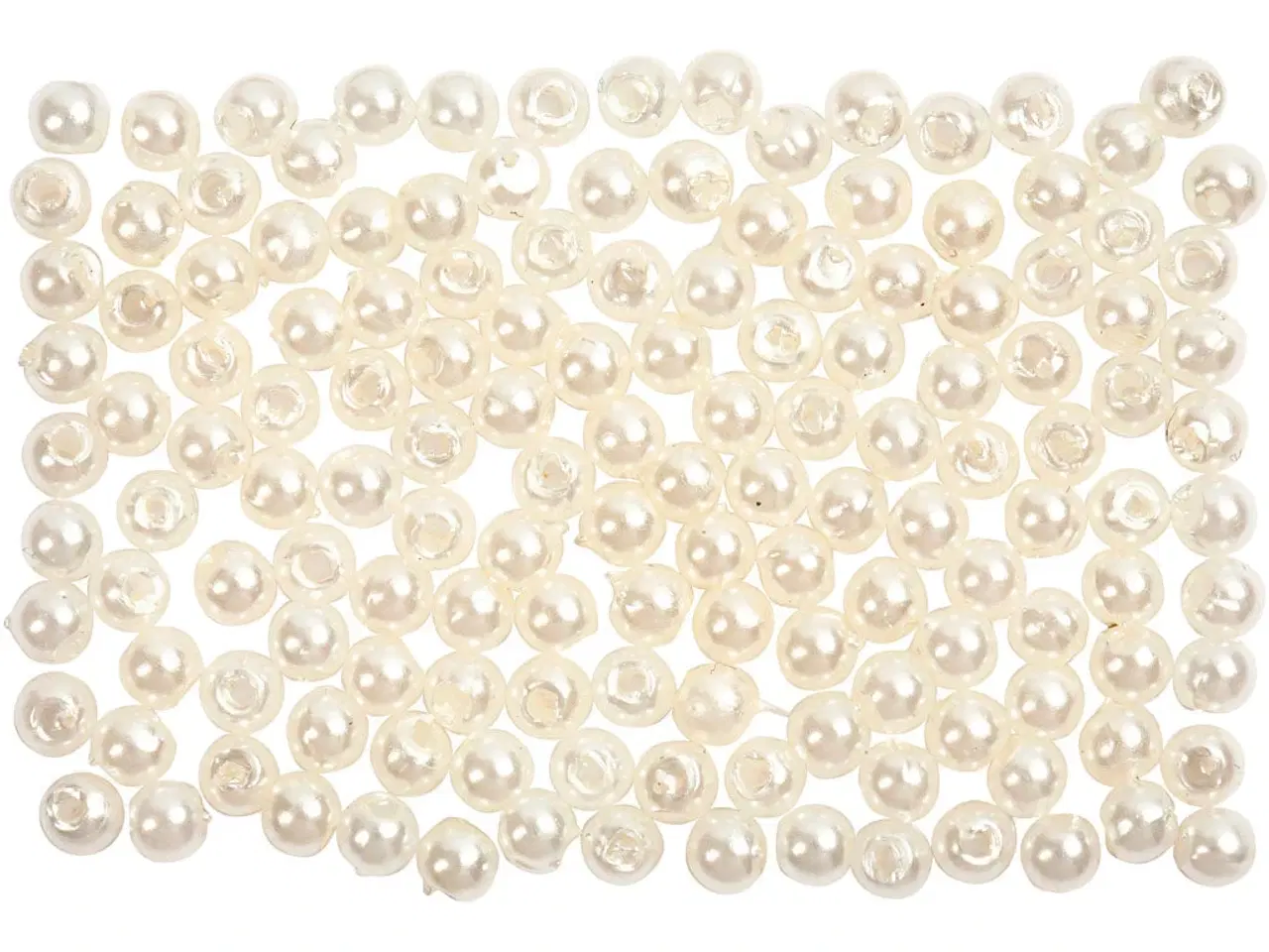 Billede 1 - Voksperler, diam. 3 mm, hulstr. 0,7 mm, perlemor, 150stk./ 1 pk.