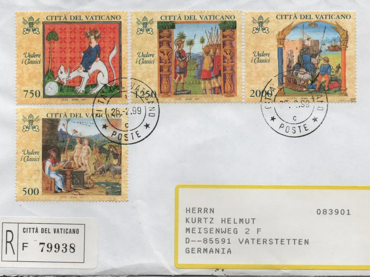 Billede 4 - Vatikan 7 sær konvolutter