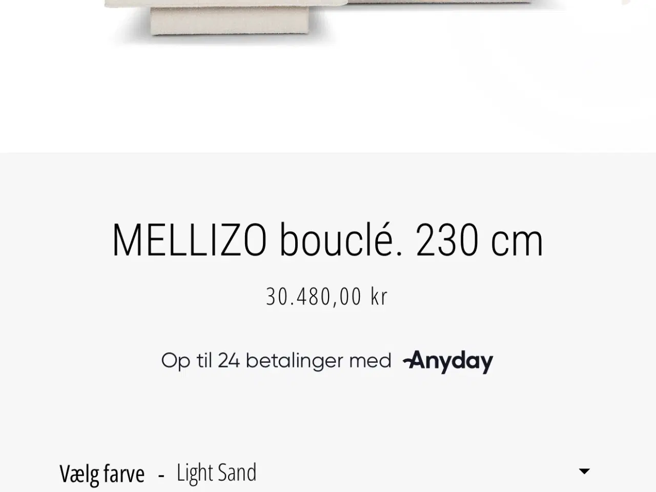 Billede 5 - Formel A MELLIZO bouclé sofa
