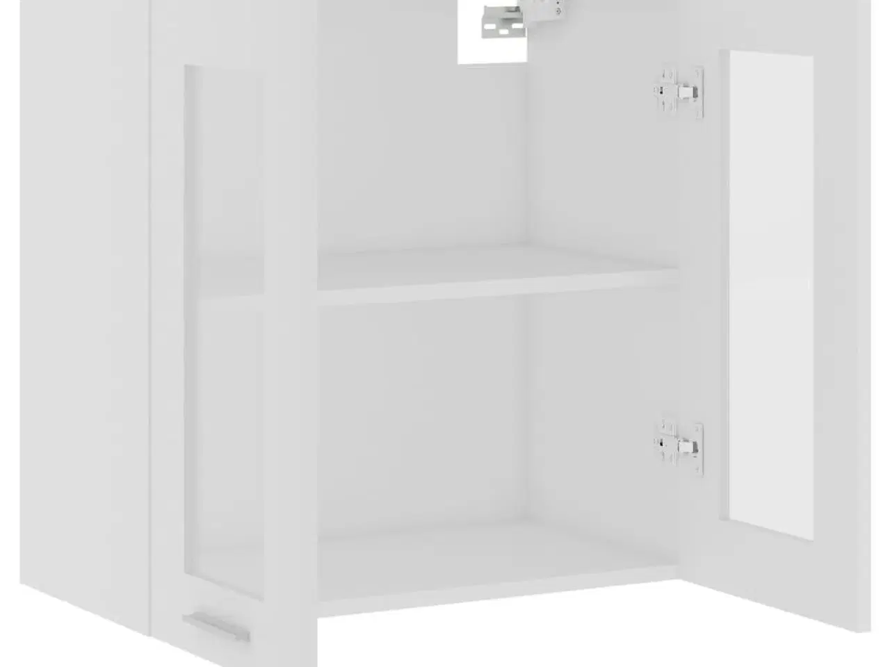 Billede 5 - Vægskab med glaslåger Lyon 60x31x60 cm konstrueret træ hvid