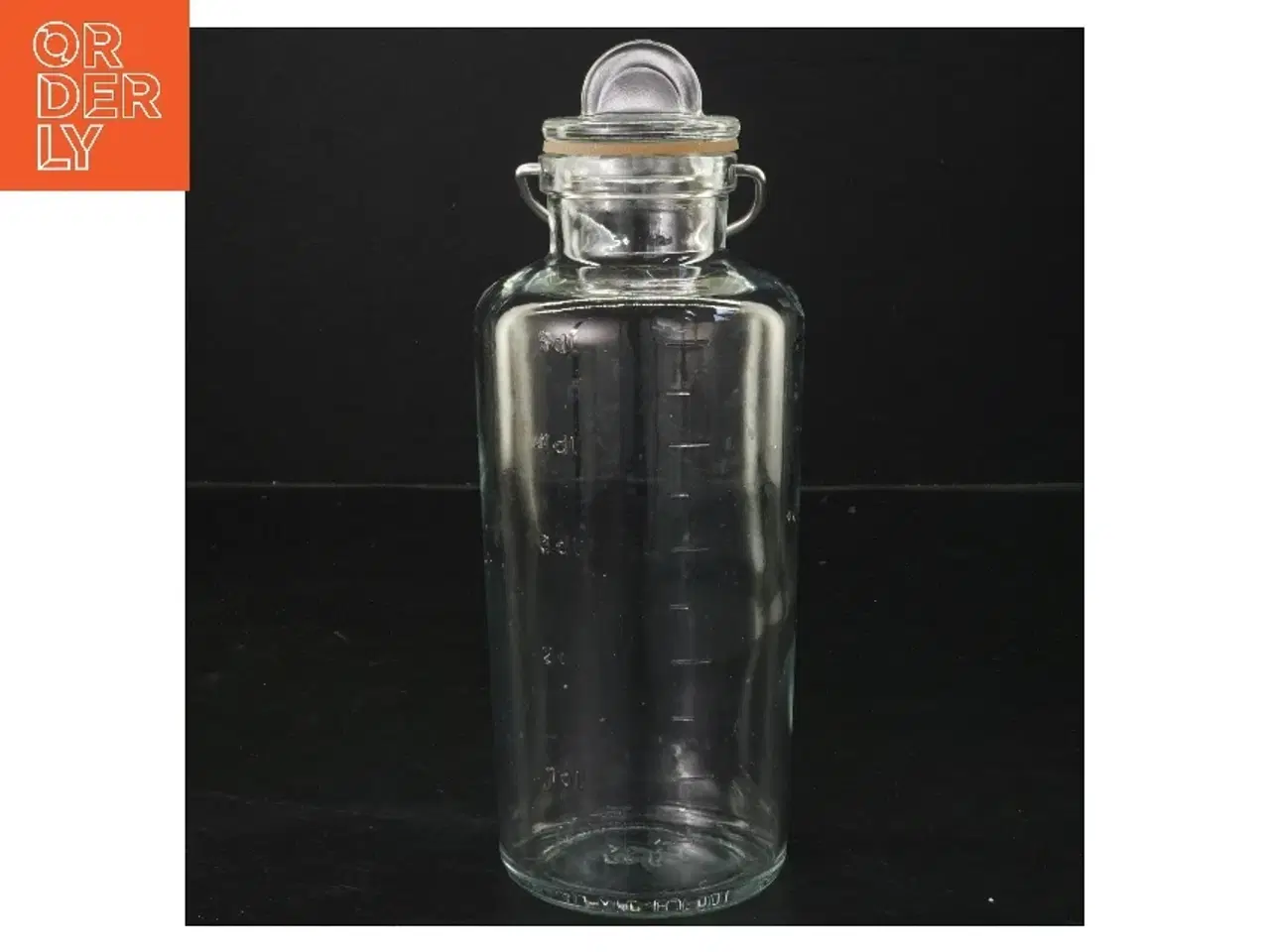 Billede 1 - OlePalsby Glasflaske 0,5 l. med låg (str. 20 cm)