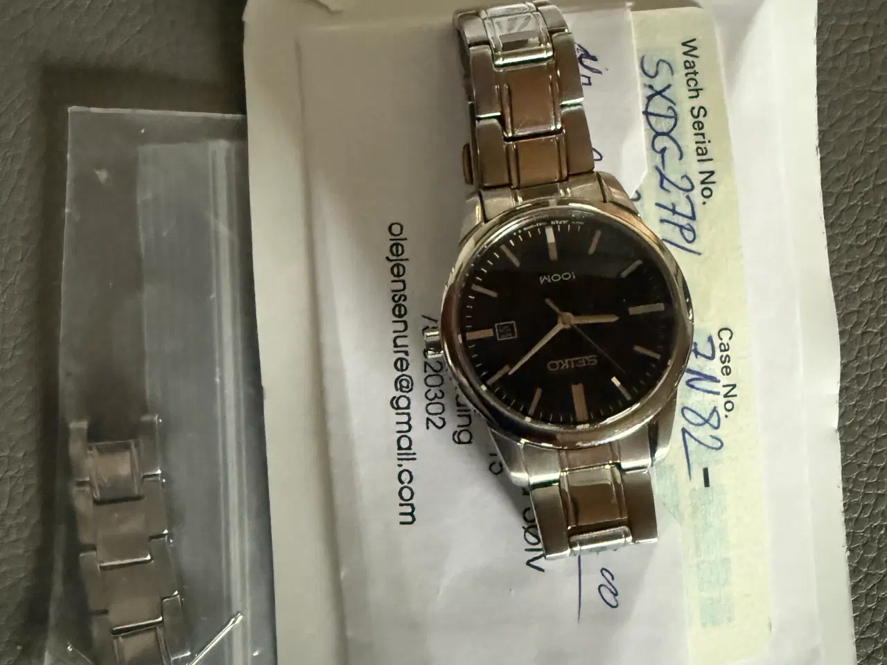 Billede 4 - Seiko SXDC27P1 Dameur Rustfrit Stål Sort Skive