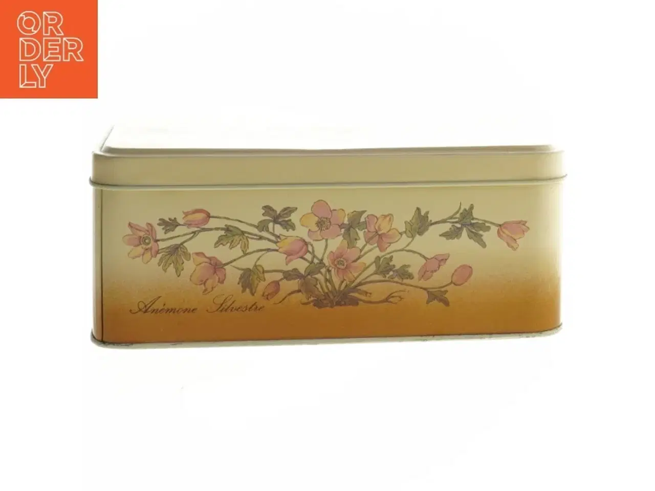 Billede 2 - Dekorativ Vintage metalæske med blomsterdesign (str. 21,5x12 cm)