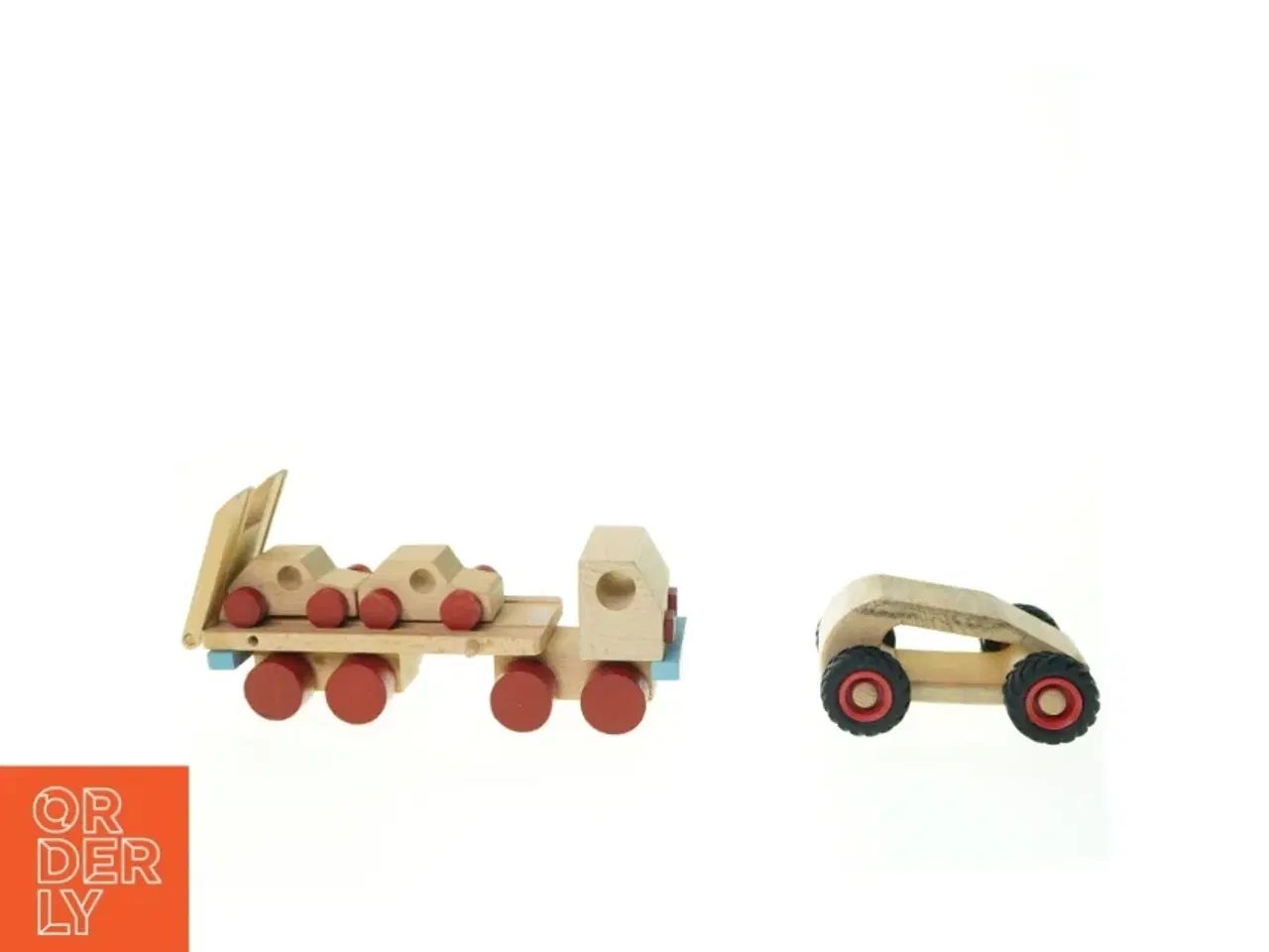 Billede 1 - Træ legetøj Biler og Lastvogn fra Ok Hent (str. 25 x 7 cm)