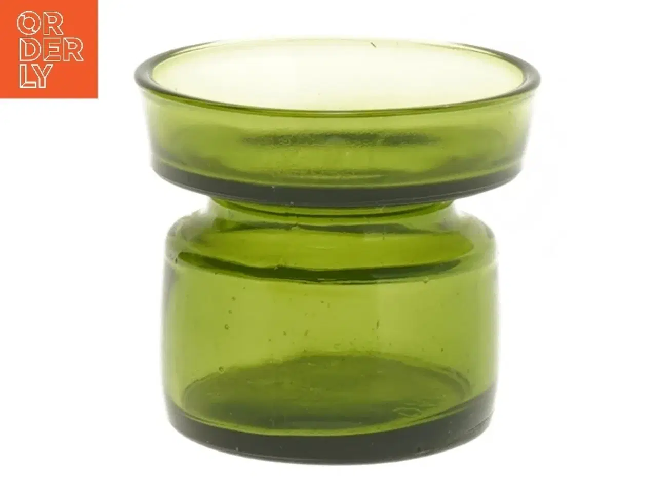 Billede 1 - Gammel Grøn glas lysestage fra Dansk Designs (str. 7 cm)