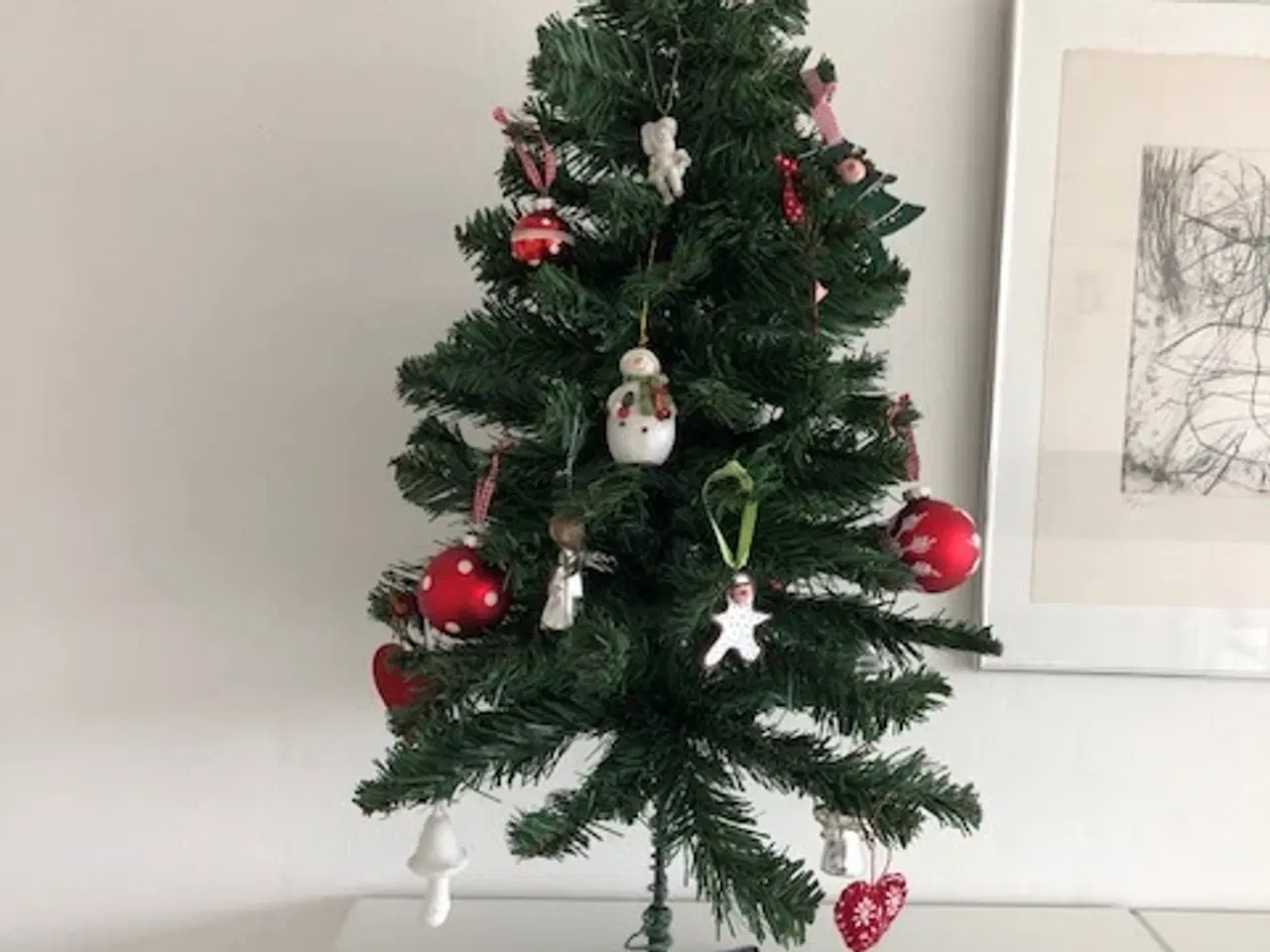 Billede 3 - "NEDSAT" FLOT lille kunstigt juletræ på 90 cm.