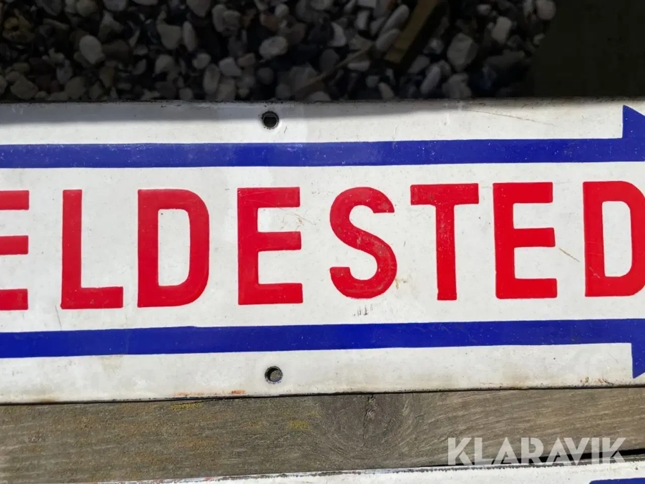 Billede 3 - Emaljeskilte “Meldsted", 2 styk.