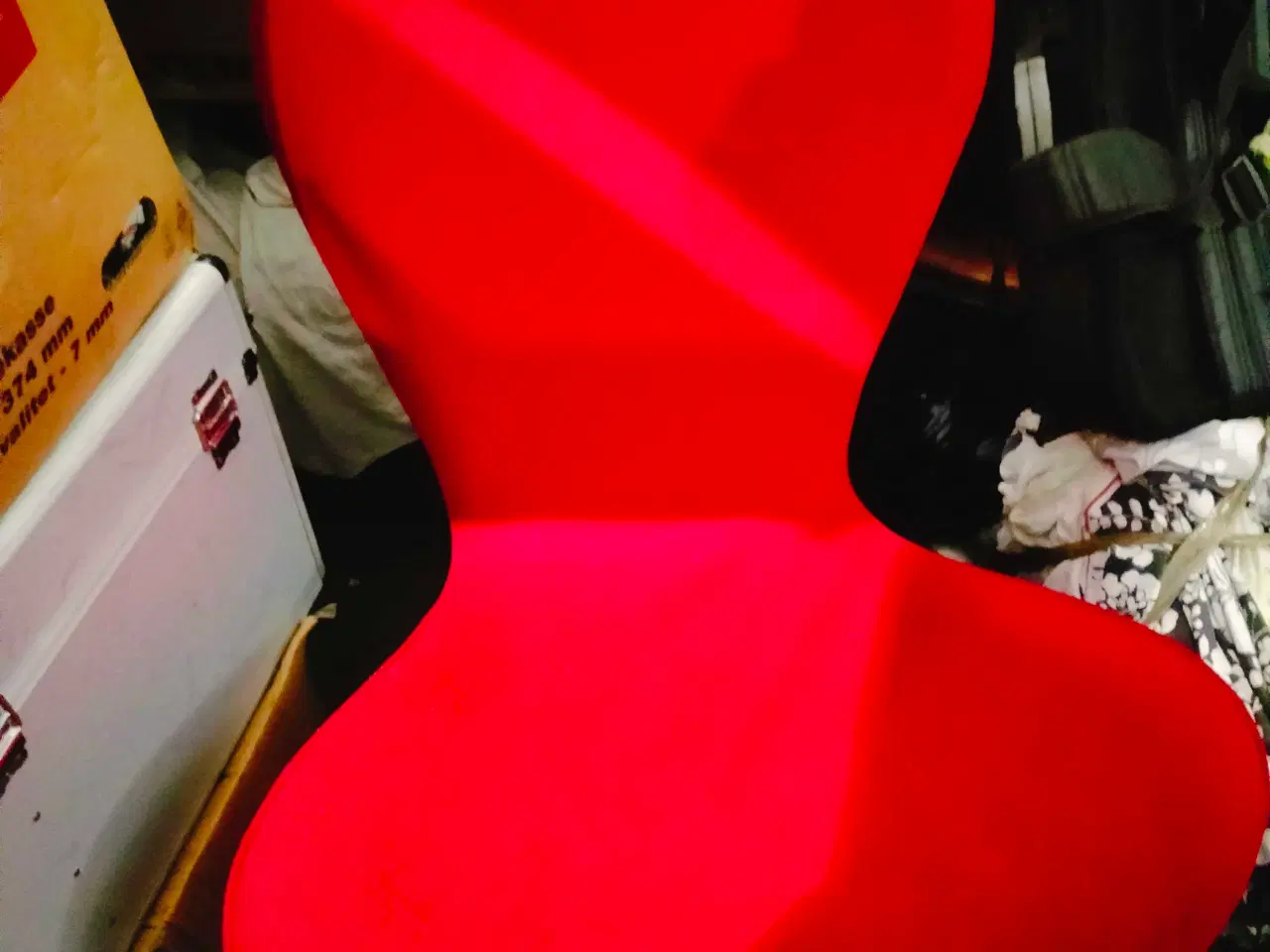 Billede 1 - Rød lænestol i stof