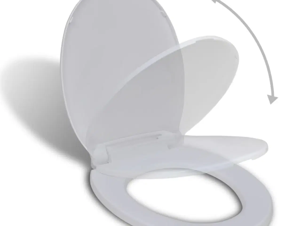 Billede 1 - Soft close-toiletsæde oval hvid