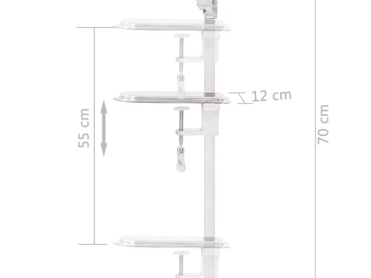 Billede 7 - Dåseåbner 70 cm aluminium og rustfrit stål sølvfarvet