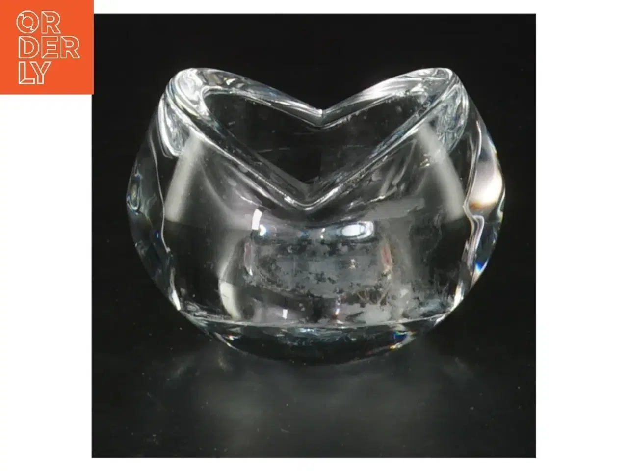 Billede 1 - Glas dekorativ lysestage fra holmegaard(str. Ø 8,5 cm)