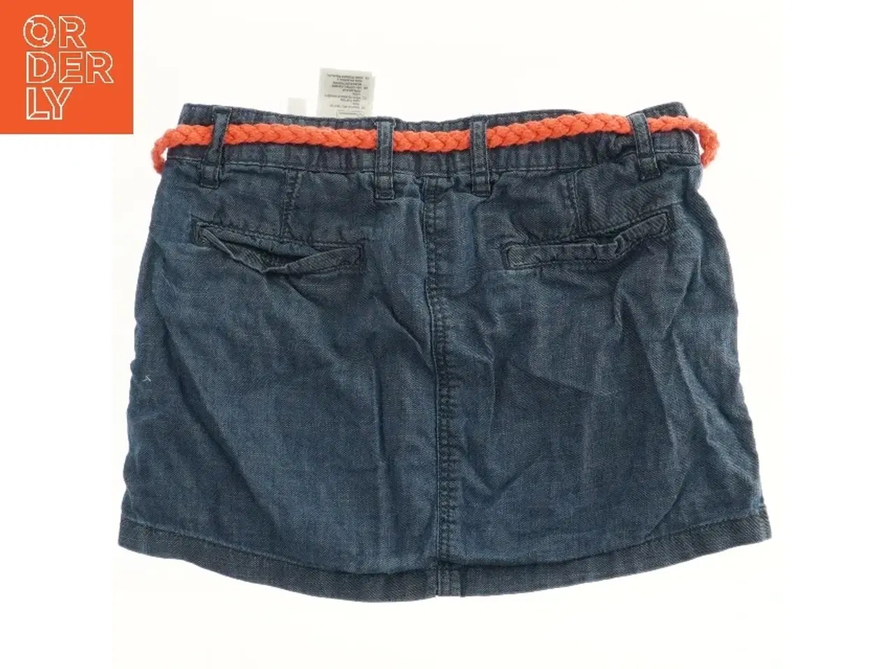 Billede 1 - Jeans Nederdel med Flettet Bælte (str. 134)