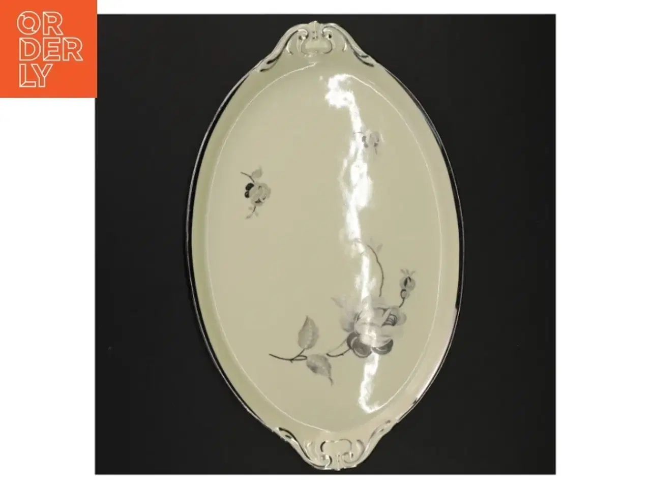 Billede 3 - Ovalt fad med dekorative elementer fra Københavns Porcellains Maleri (str. 30 x 19 cm)