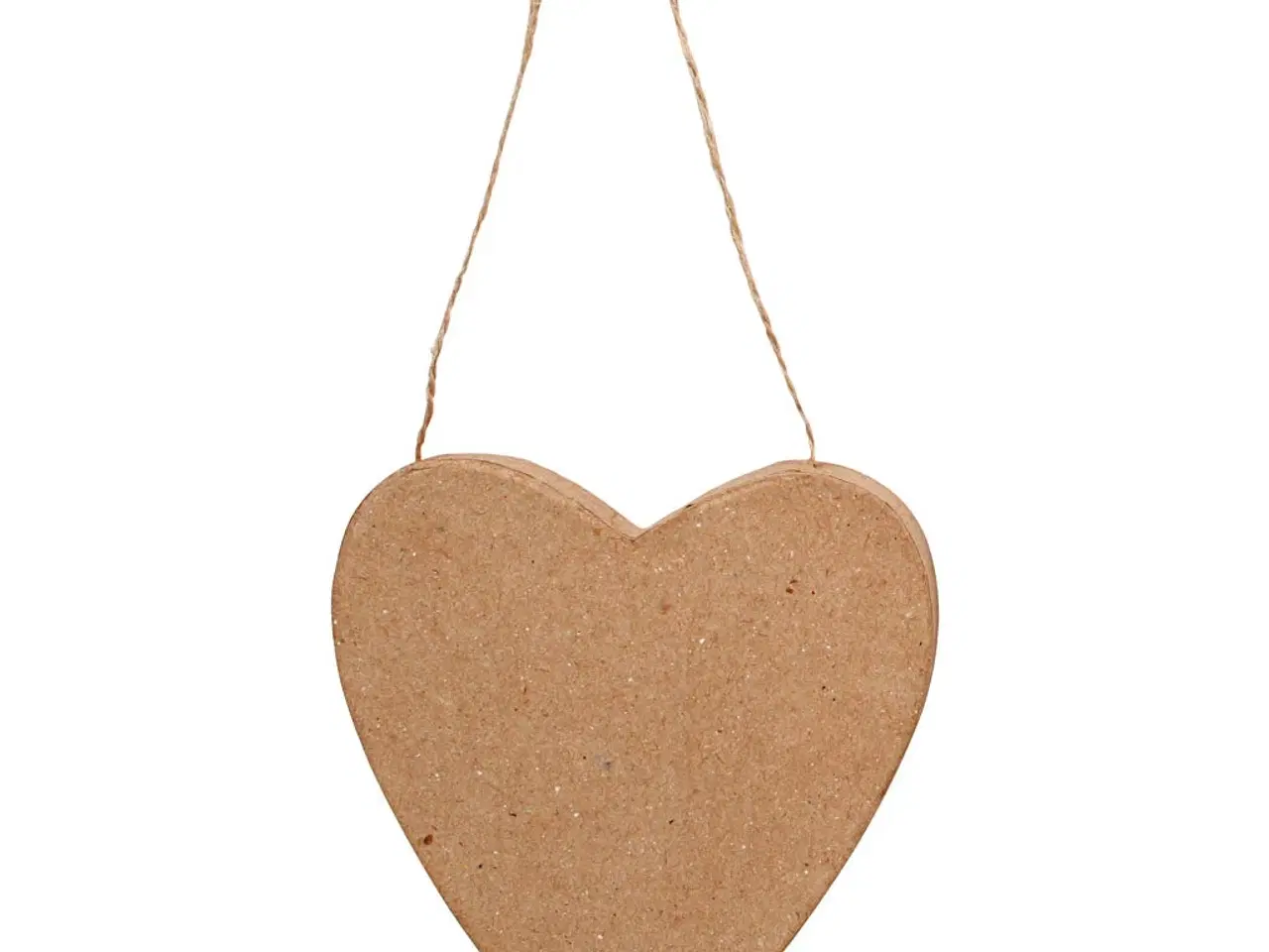 Billede 1 - Håndlavet Papmaché Hjerte 12,5 cm - Unik Dekoration
