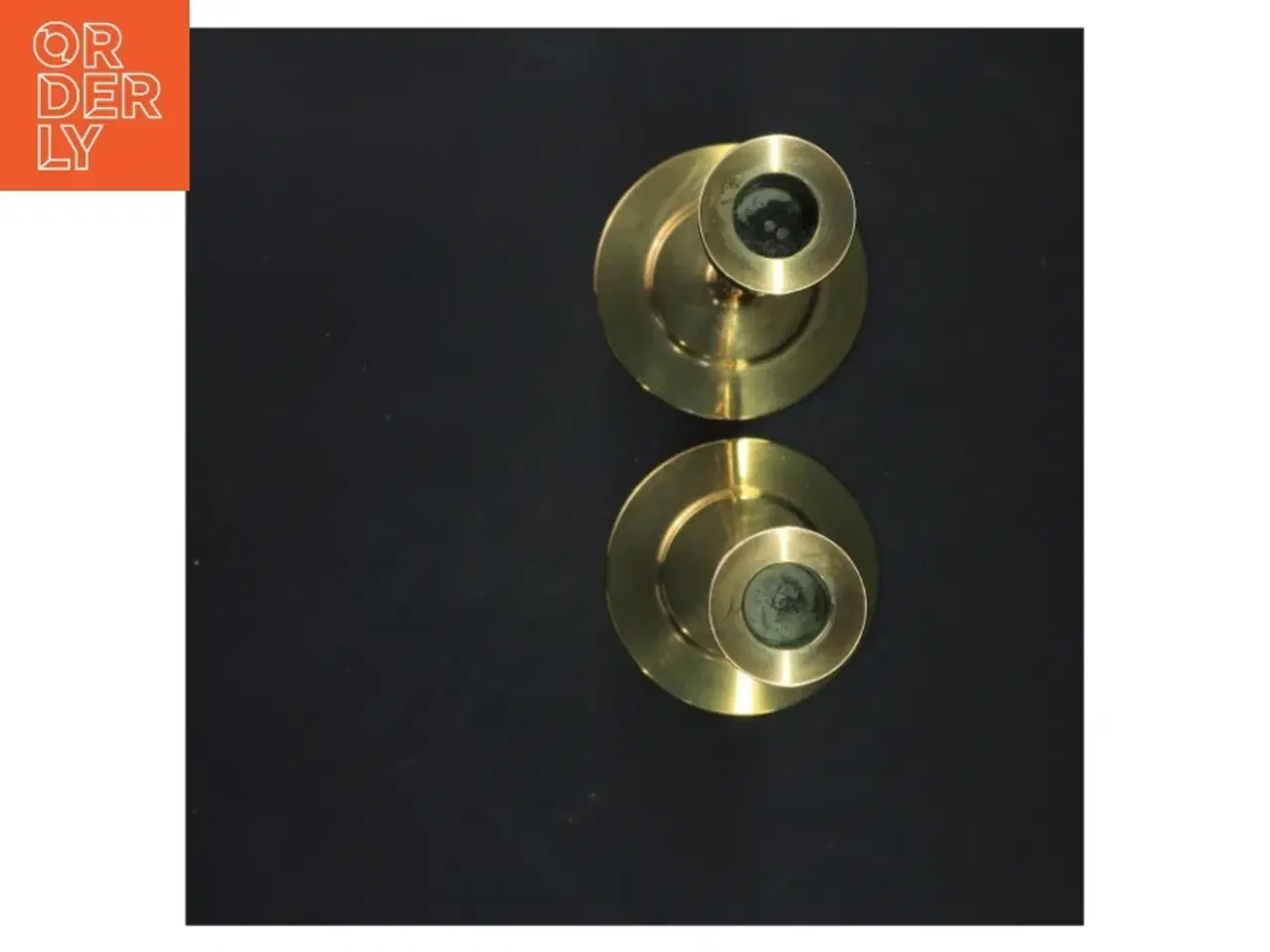 Billede 2 - Messing lysestager (str. 21 cm)