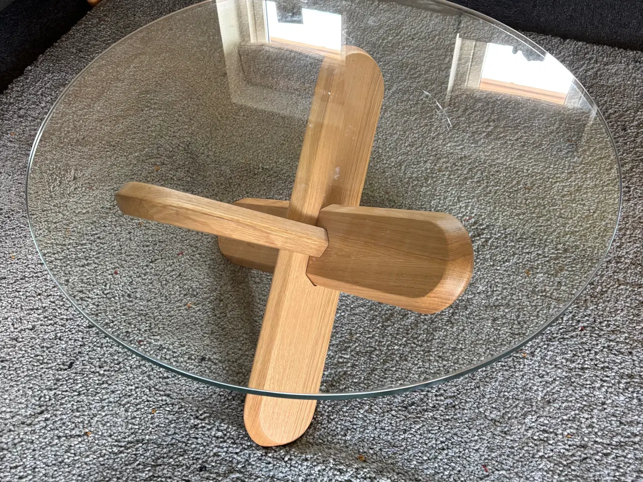 Billede 1 - Sofabord med glasplade