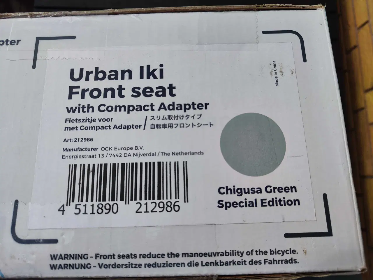 Billede 3 - Urban Iki cykelstol/frontstol