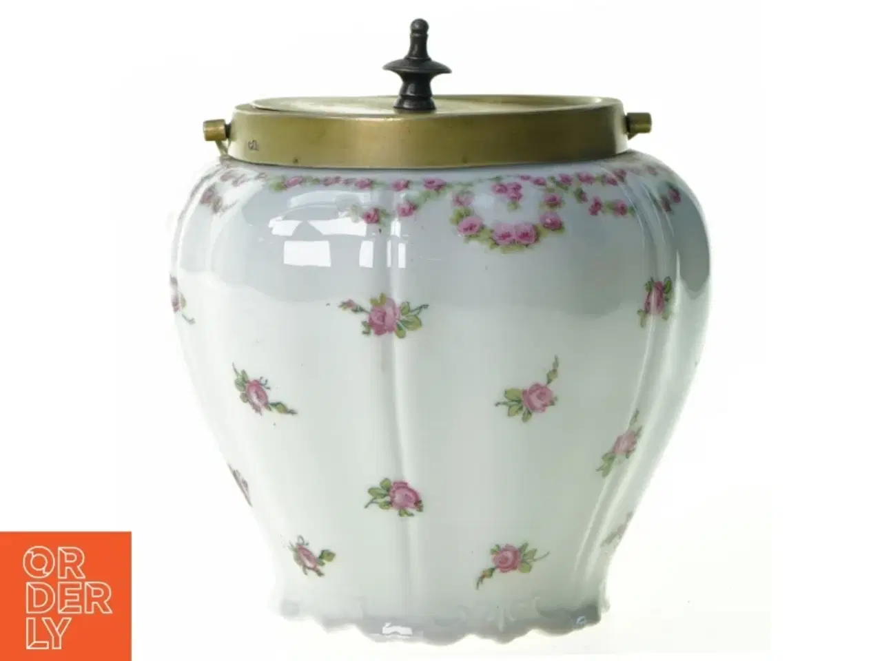 Billede 1 - Kiksspand i porcelæn med låg fra Epns.