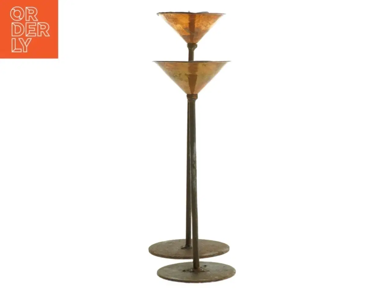 Billede 2 - Vintage lysestager i kobber og metal (str. 26 cm. 20 cm)