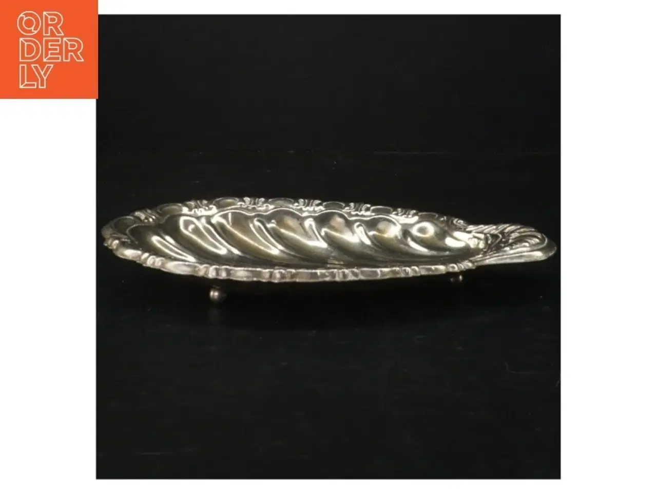 Billede 3 - Muslingeskal Sølv Metal bakke (str. 23 x 13 cm)