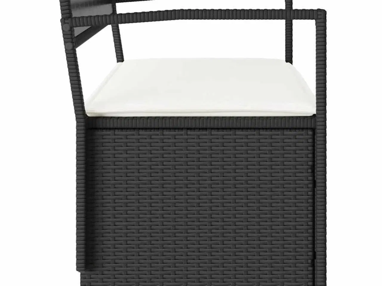 Billede 5 - Opbevaringsbænk til haven med hynde polyrattan sort