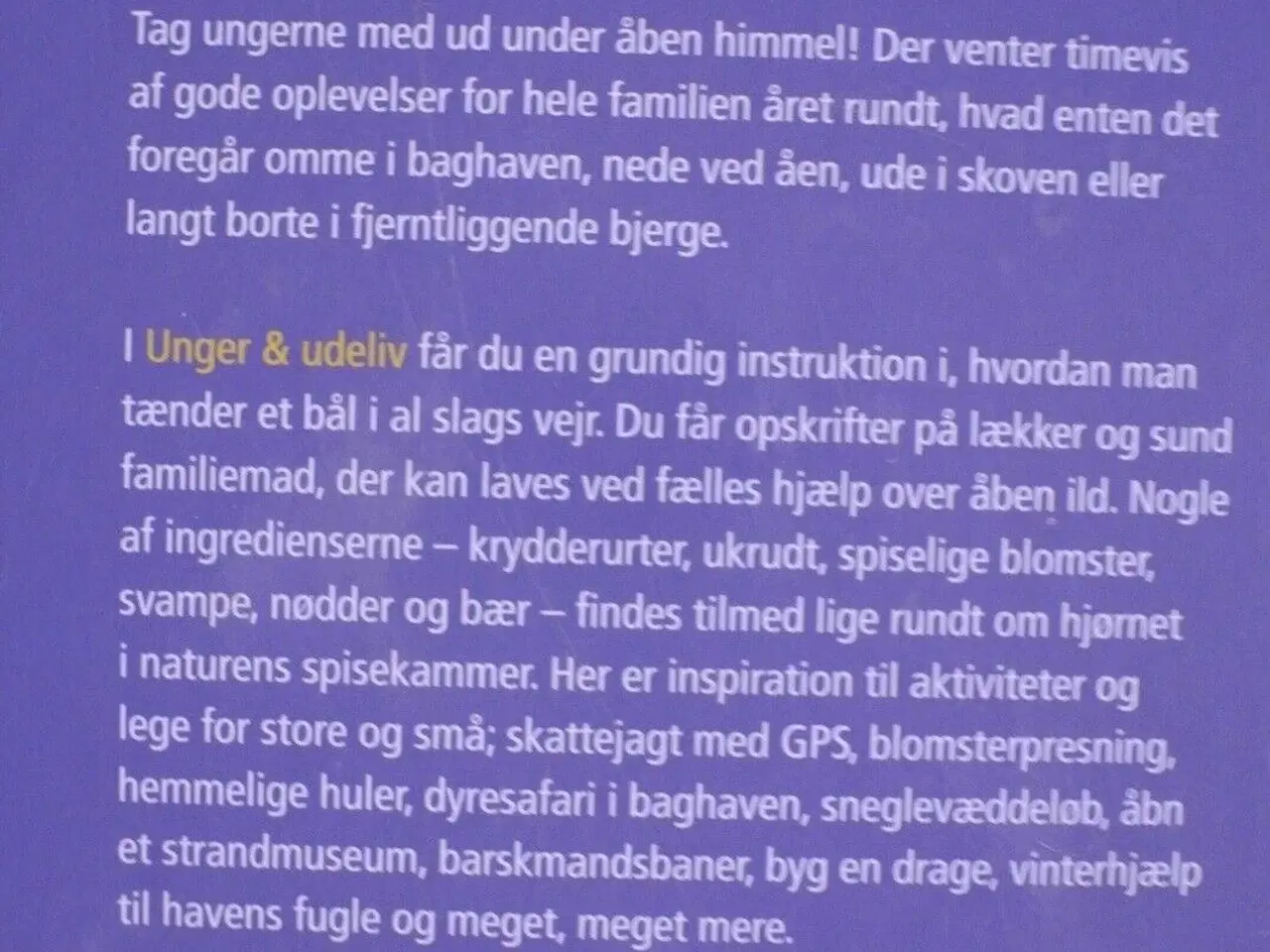 Billede 3 - unger og udeliv - mad, oplevelser og aktiviteter ,