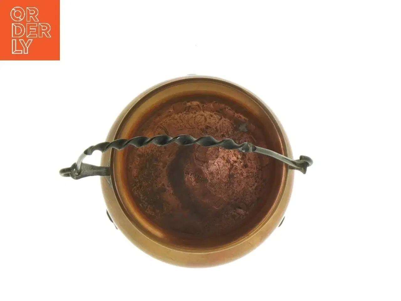 Billede 3 - Lille kobbergryde med hank (str. Ø 6 cm længde 6,5 cm)