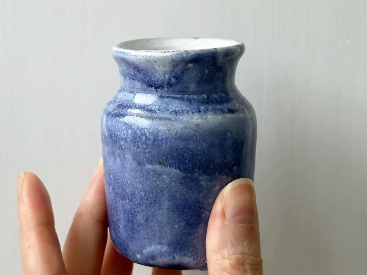 Billede 3 - Minivase af keramik, blå, Uganda