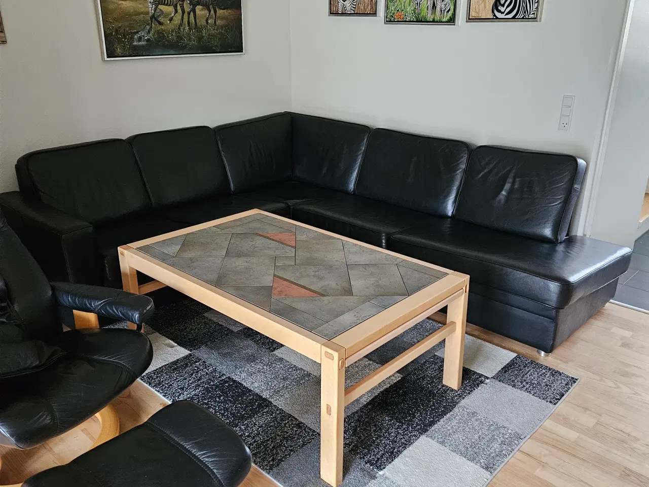 Billede 1 - Hjørnesofa, med chaiselong 
