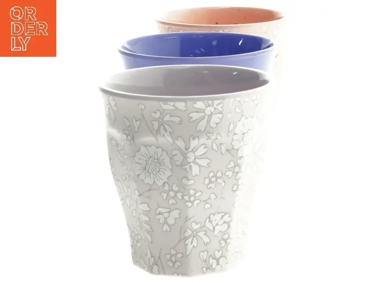 Billede 2 - Sæt af tre plastik kopper fra Rice (str. Ø. 7,5 cm. længde. 8 cm. og. ø. 7 cm. højde. 8 cm)