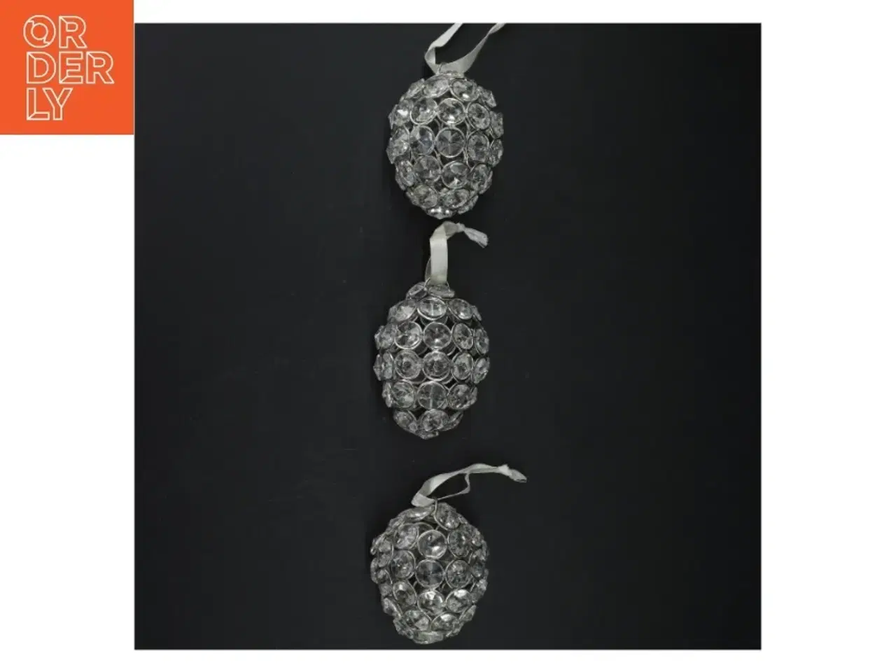 Billede 2 - Krystalkugle julepynt (str. 9 x. 7,5 cm)