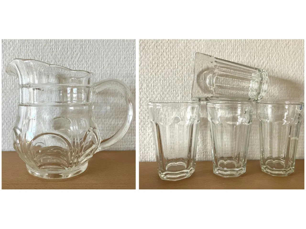 Billede 9 - Nanna mælke/saftevandskande og 4 glas.