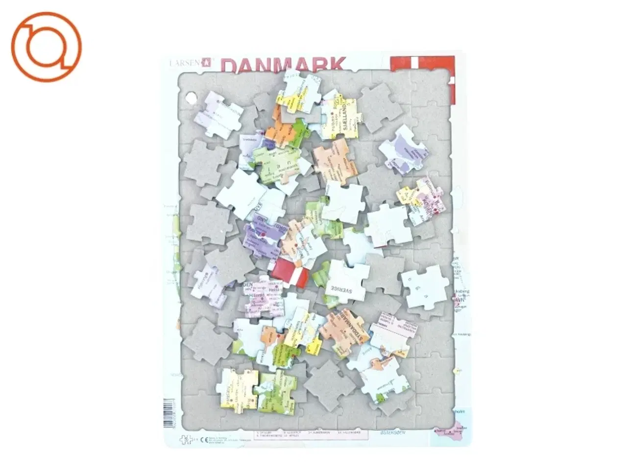 Billede 1 - Puslespil med Danmarks motiv (str. 37 x 28 cm)